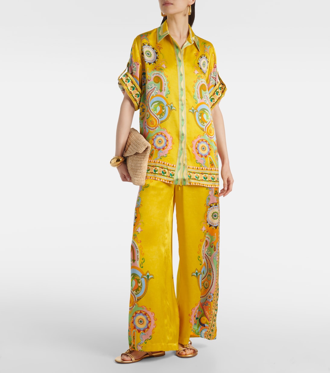 Chemise Pinball imprimée en soie | Alémais