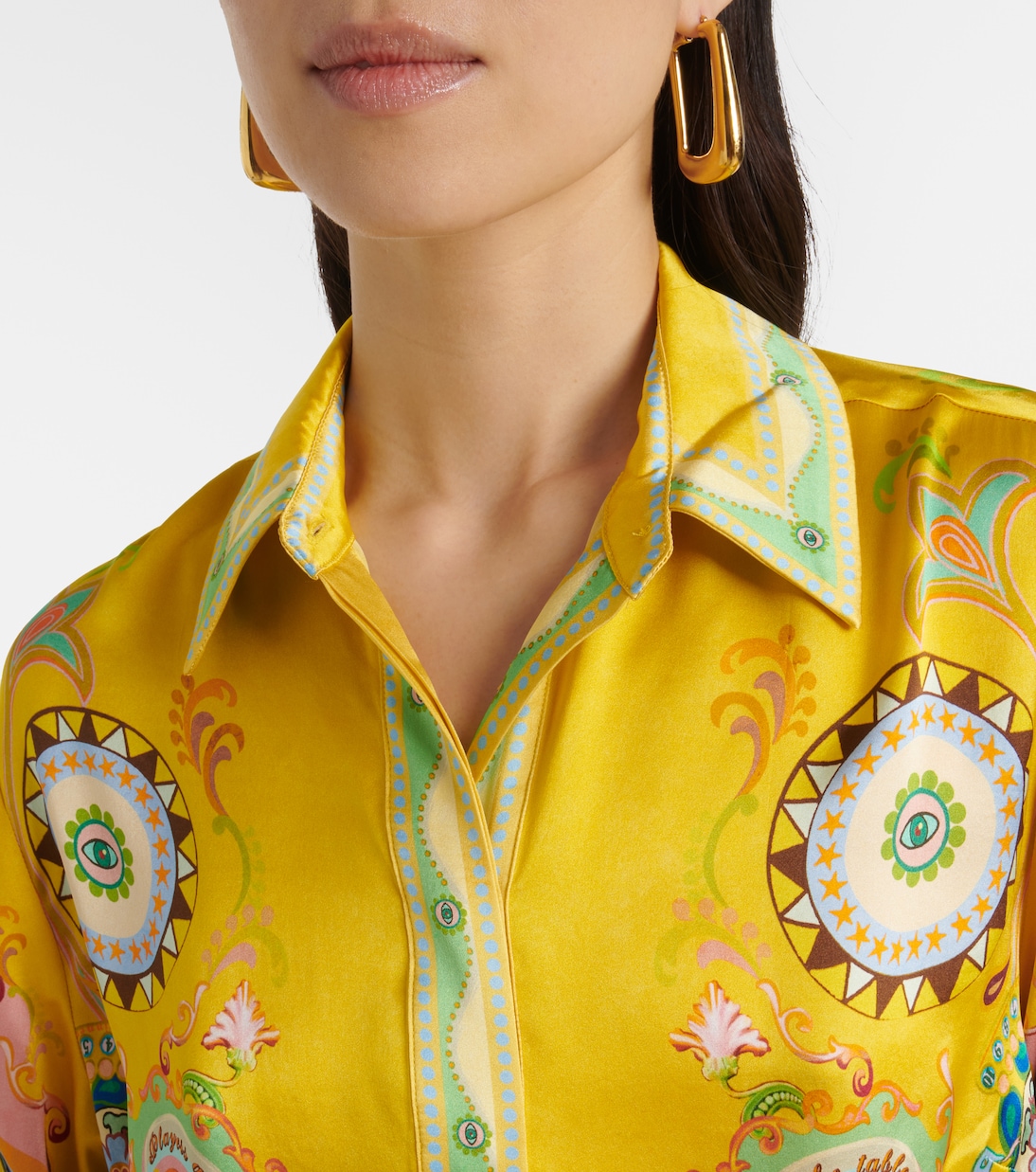 Chemise Pinball imprimée en soie | Alémais