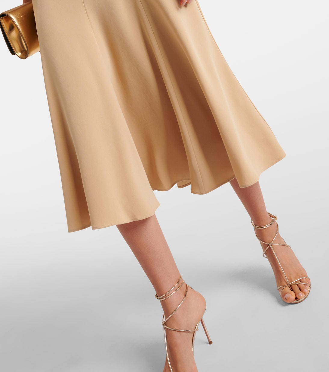 Abito midi in crêpe di raso | Roland Mouret