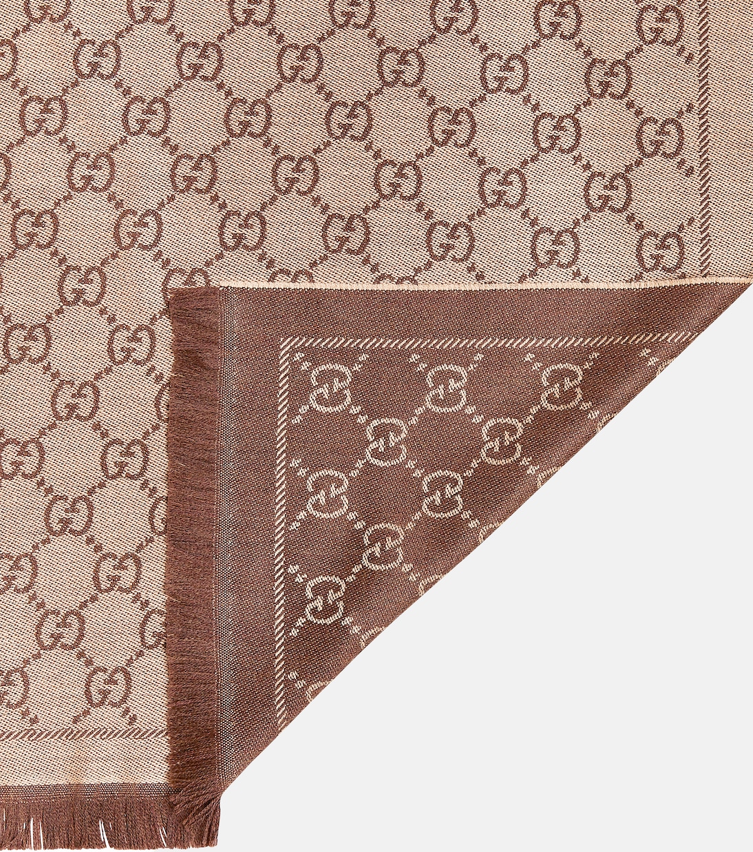 Sciarpa in lana jacquard GG per giovani alla moda
