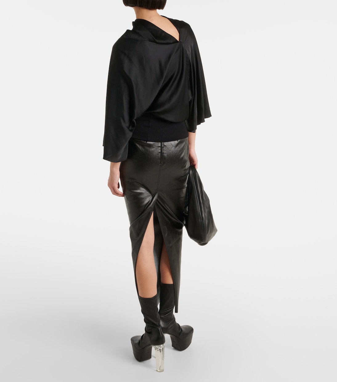 Cylinder draped jersey top | Rick Owens