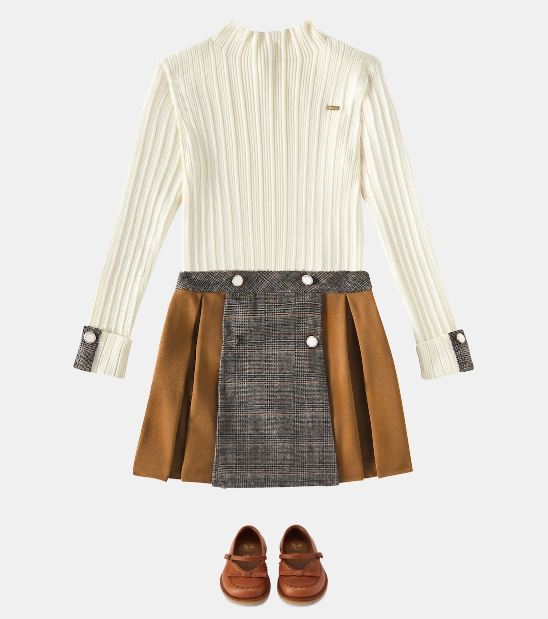 Pullover e gonna a quadri | Patachou