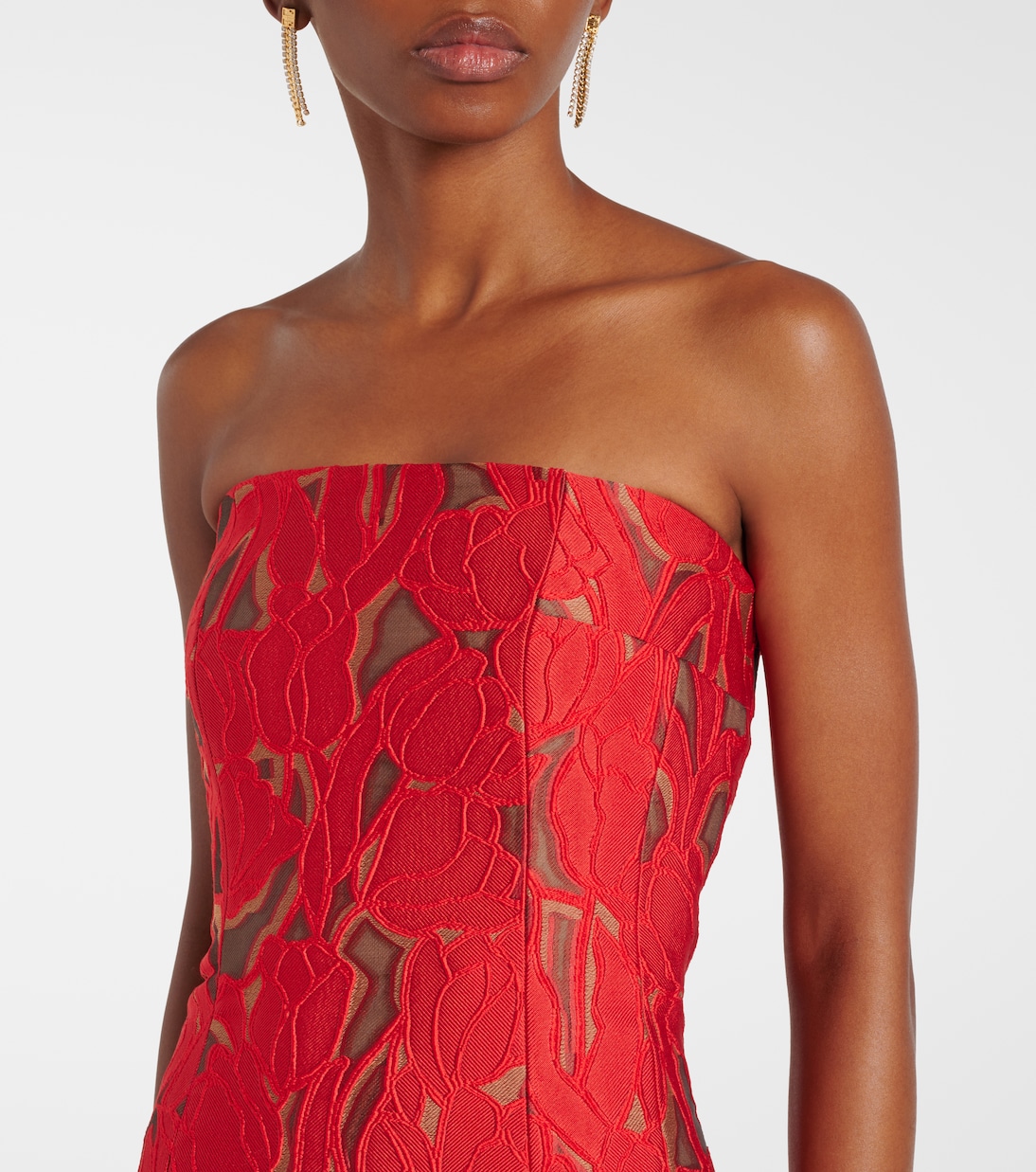 Abito bustier Laelia in jacquard | Emilia Wickstead