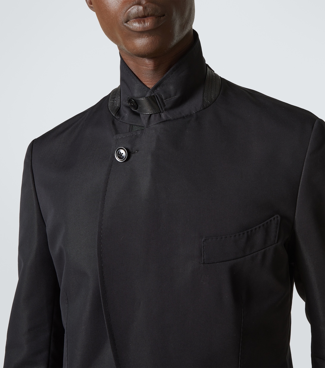 Veste en coton mélangé et cuir | Tom Ford