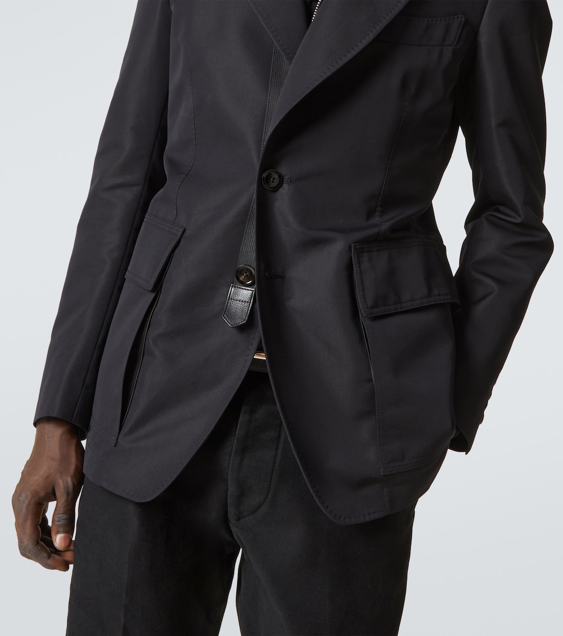 Veste en coton mélangé et cuir | Tom Ford