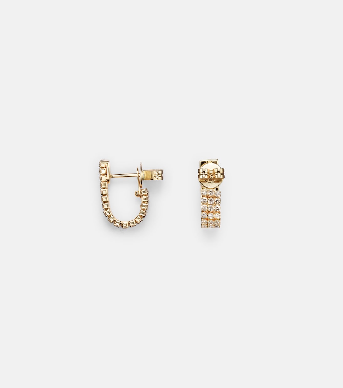Orecchini a Cerchio in Oro 18kt con Diamanti - Stile Giovane e Moderno
