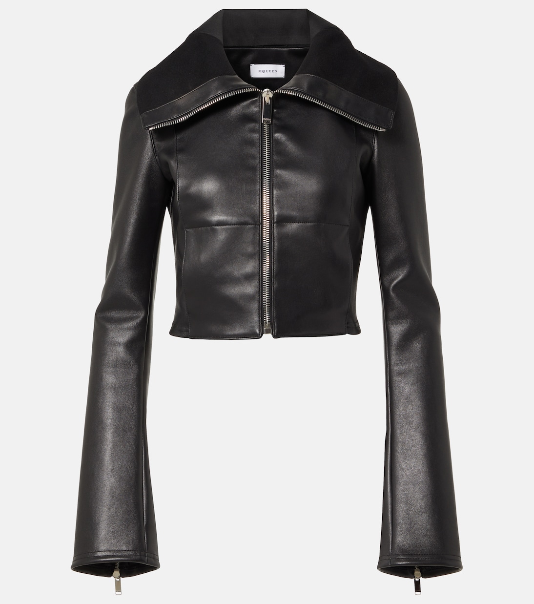 Giacca in pelle cropped | McQueen