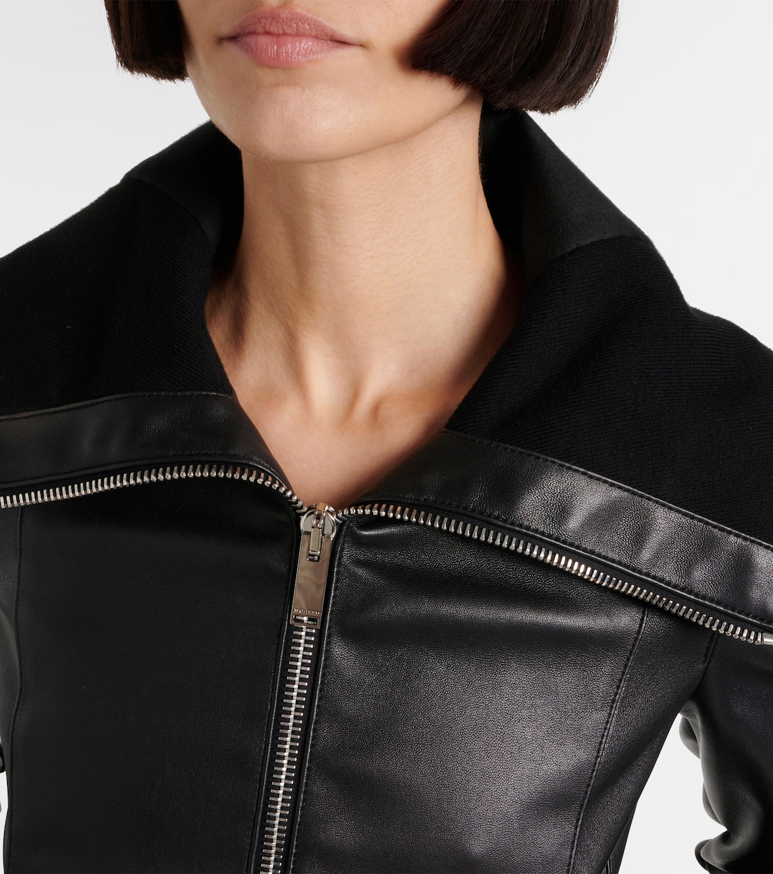 Giacca in pelle cropped | McQueen