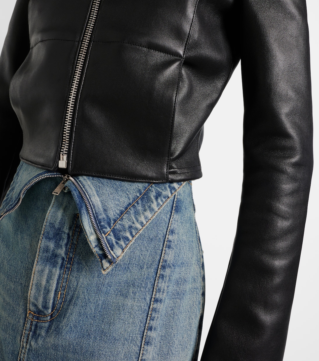 Giacca in pelle cropped | McQueen