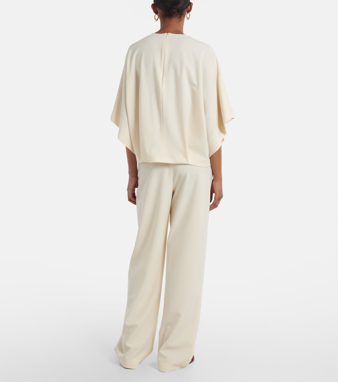 Tenley draped wool-blend crêpe top  | Fforme