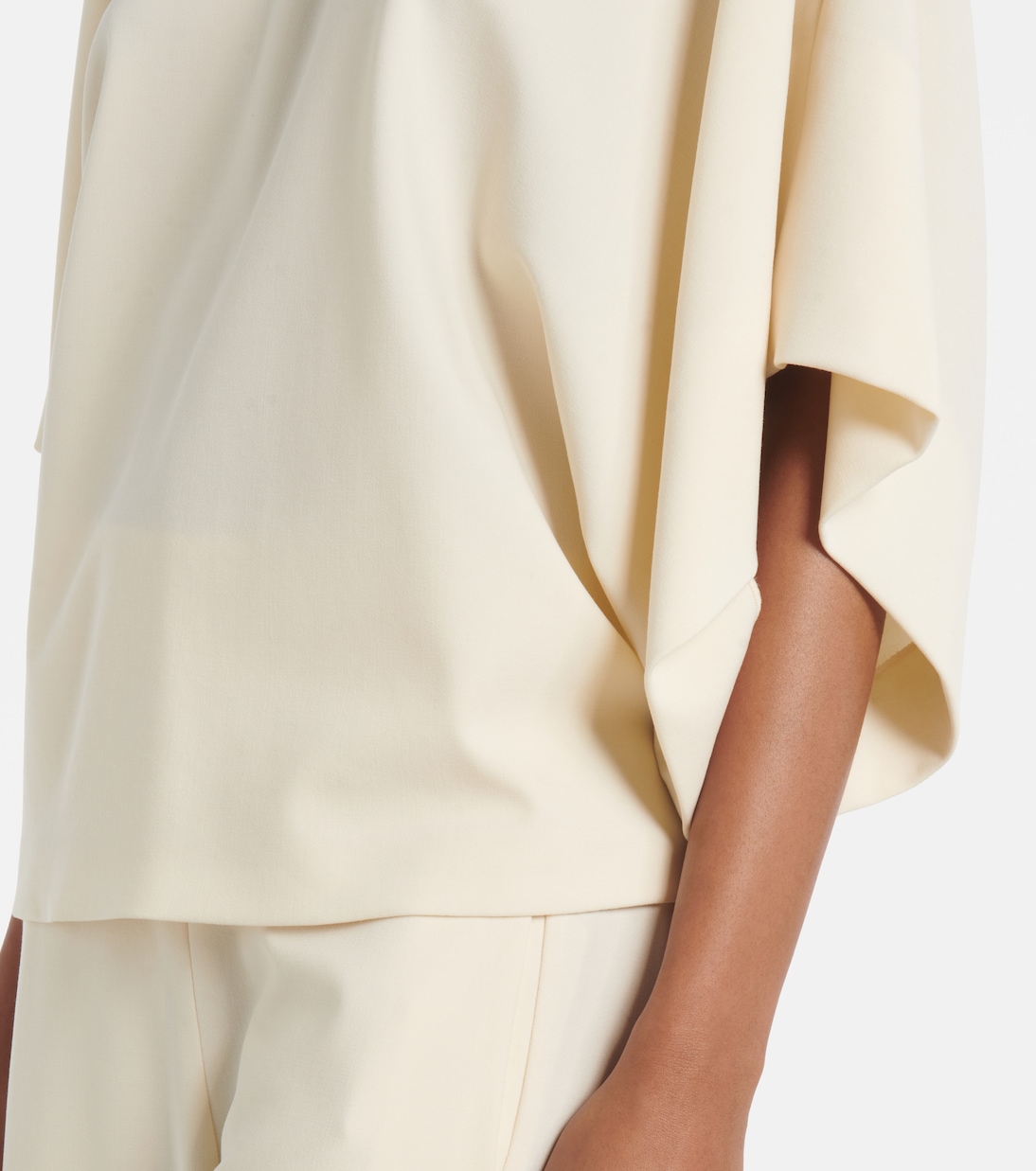 Tenley draped wool-blend crêpe top  | Fforme