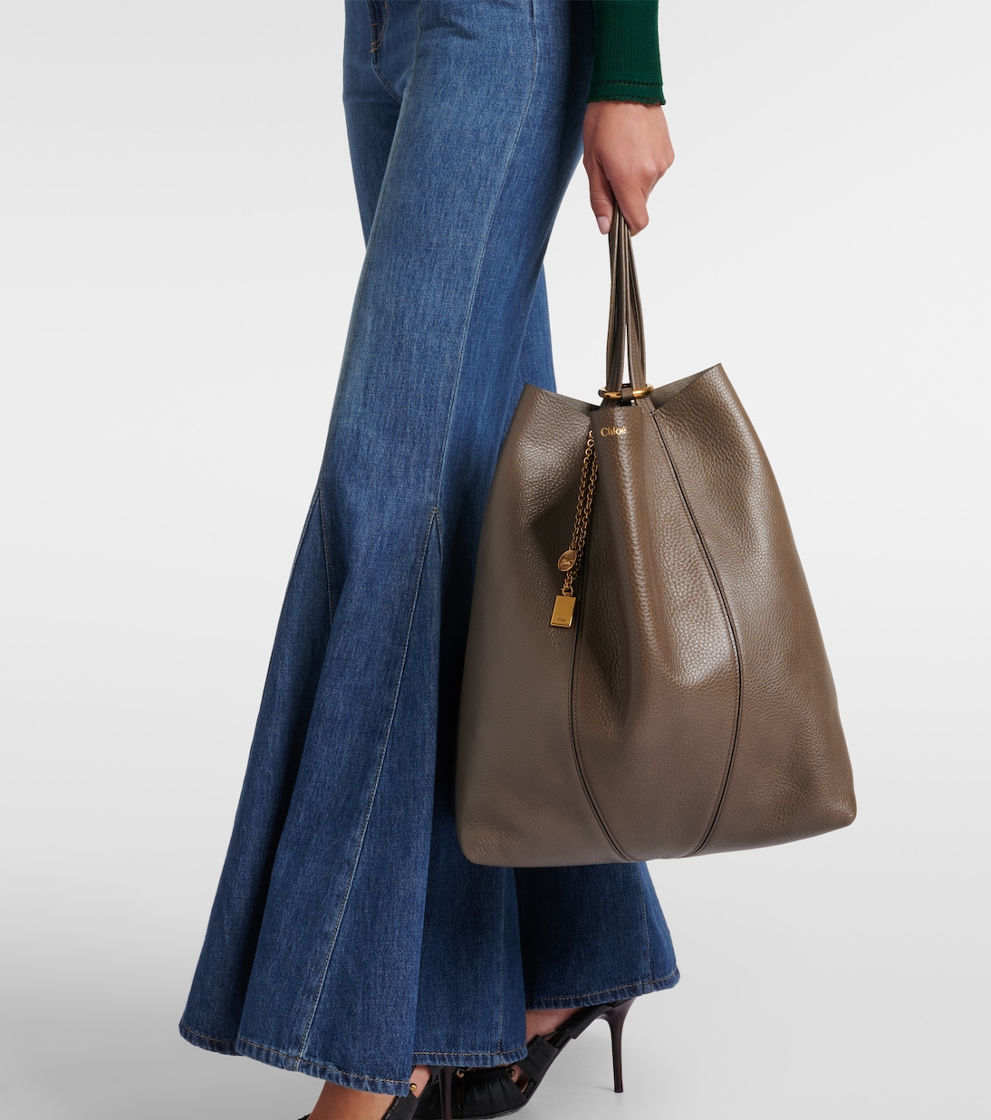 Borsa Chloé Spin Large in pelle | Chloé
