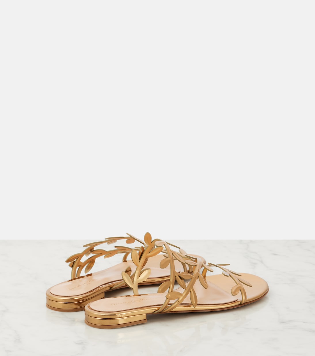 Flavia metallic leather slides | Gianvito Rossi