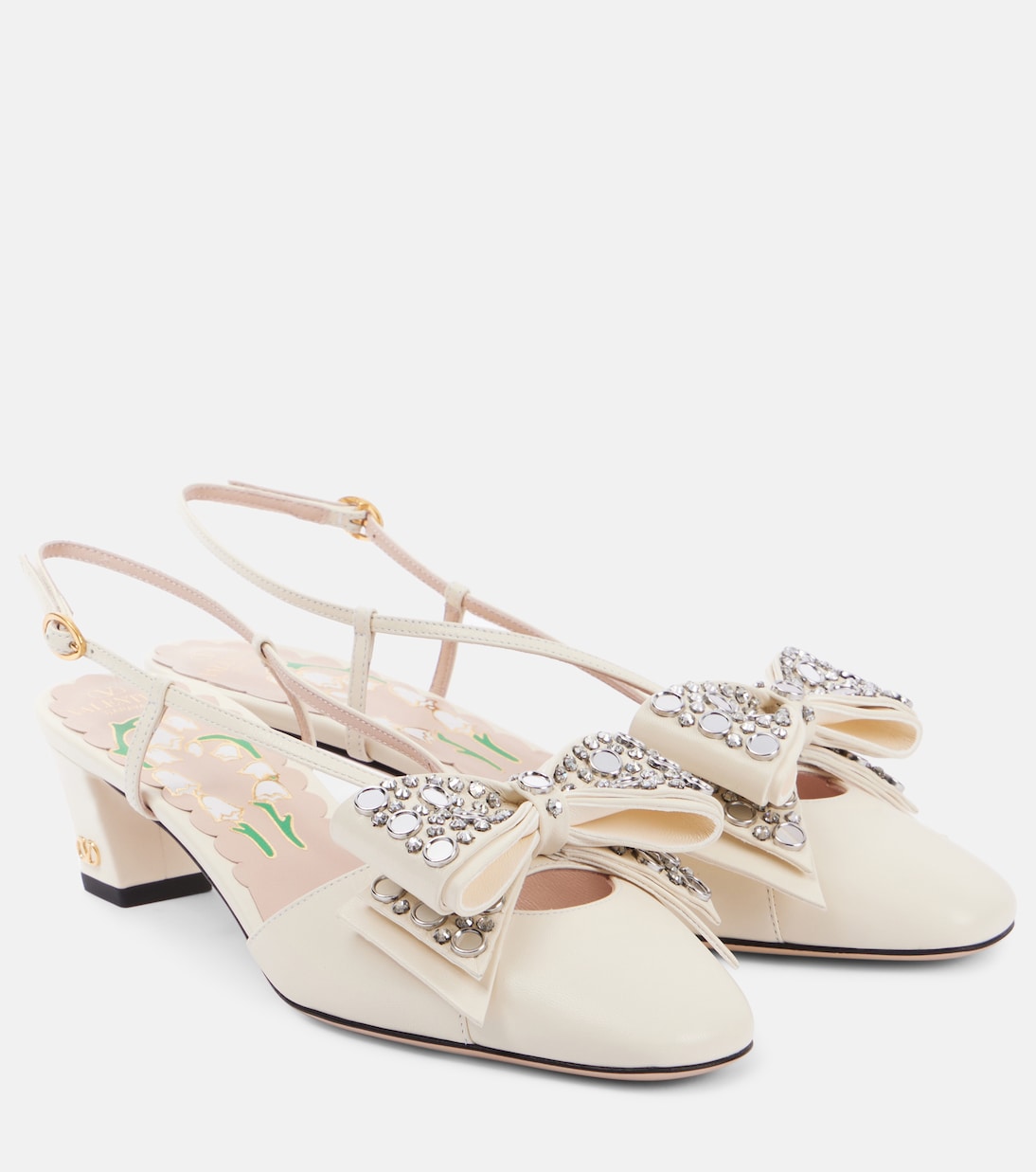 Pumps slingback Bowow 45 con cristalli | Valentino Garavani