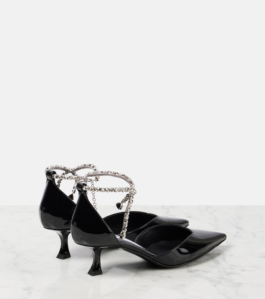 Pumps Stevie 30 in vernice con cristalli | Jimmy Choo