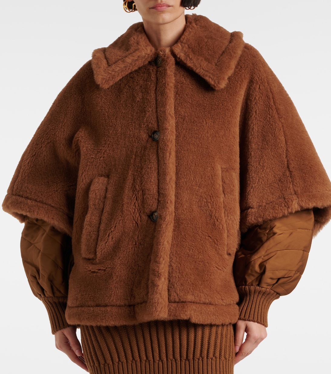 Cape en laine et soie | Max Mara