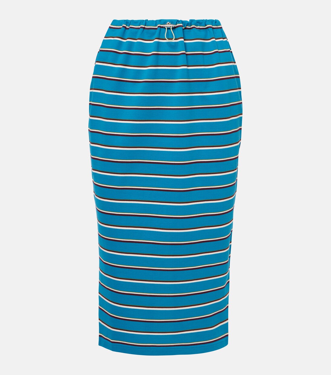 Falda midi de algodón a rayas | Prada