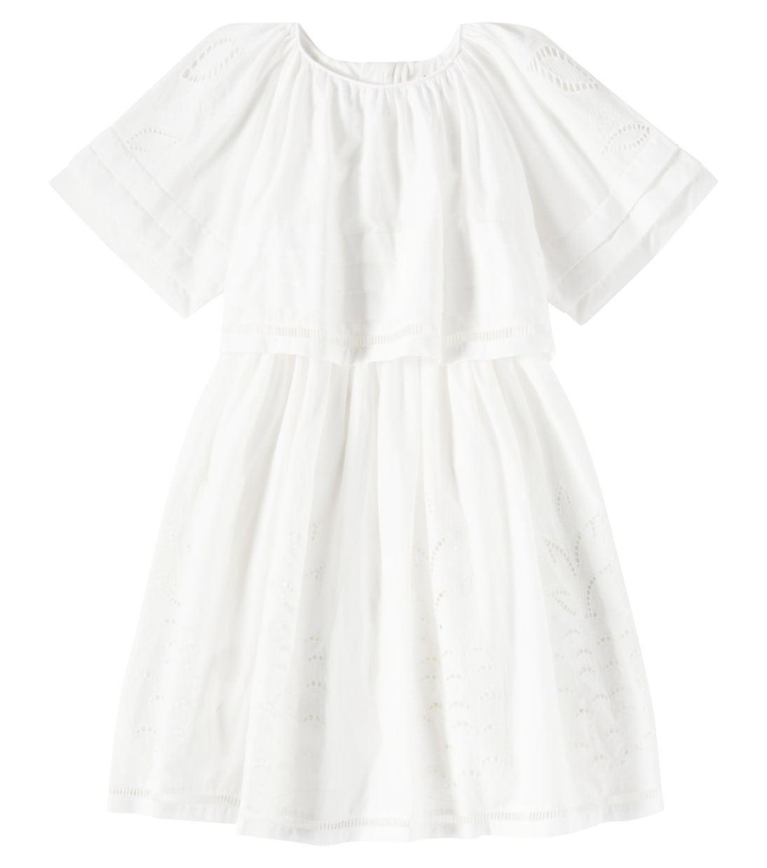 Robe en coton à broderies anglaises | Chloé Kids