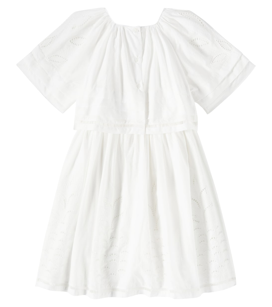 Robe en coton à broderies anglaises | Chloé Kids