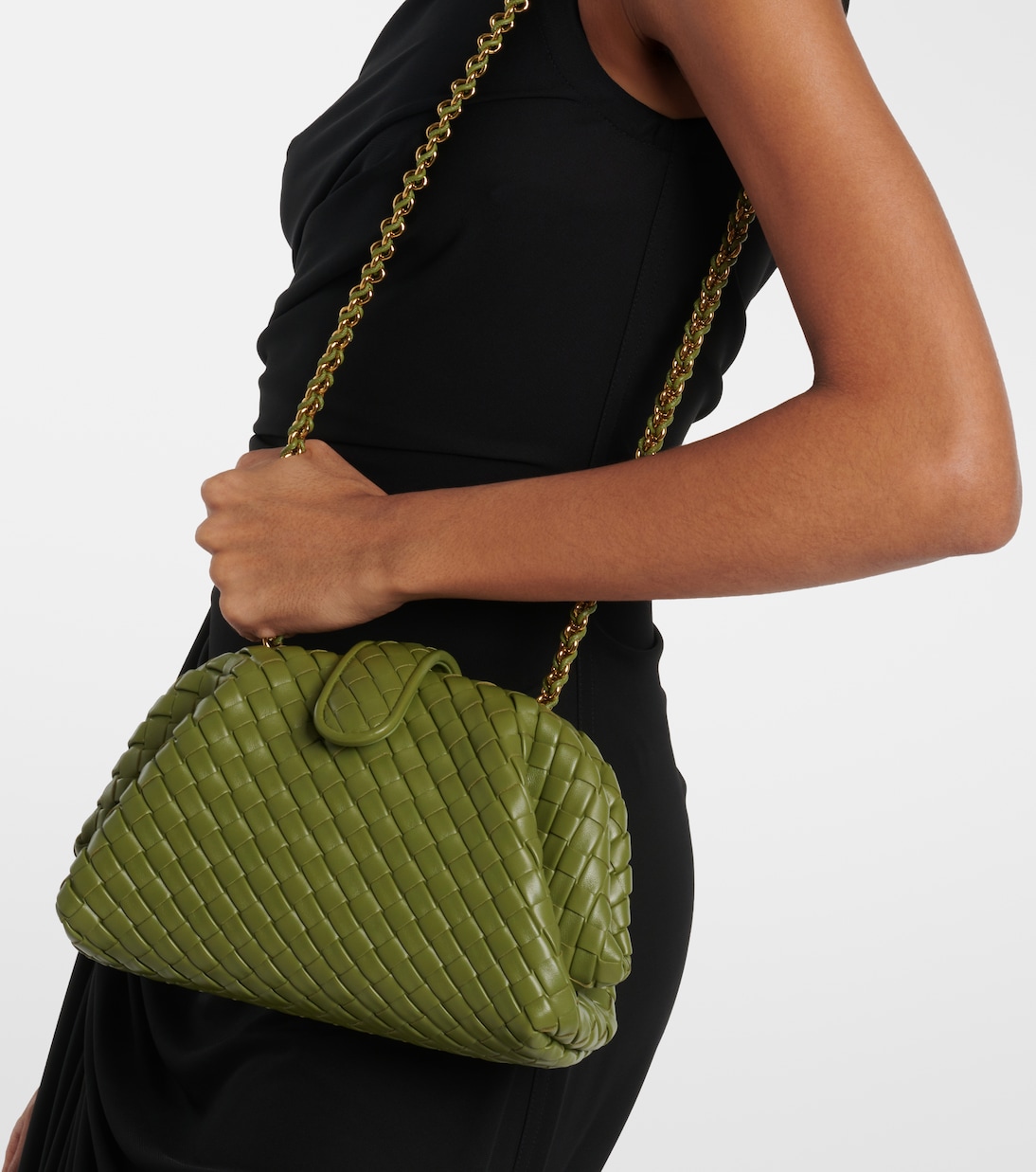 Pochette Lauren 1980 Small en cuir Intrecciato | Bottega Veneta