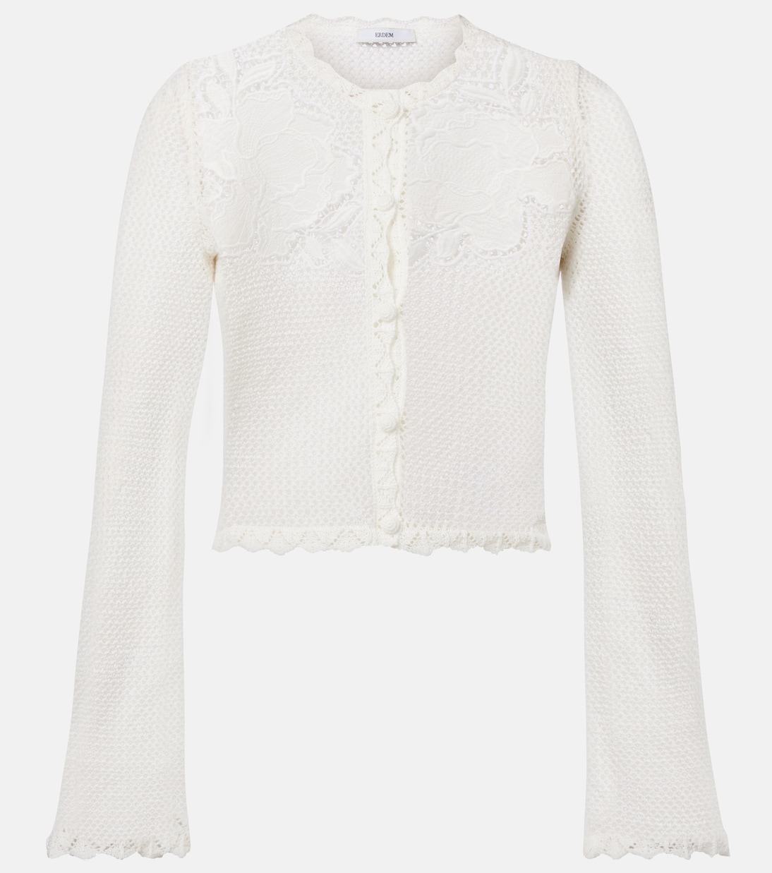 Cardigan in cotone con ricamo | Erdem