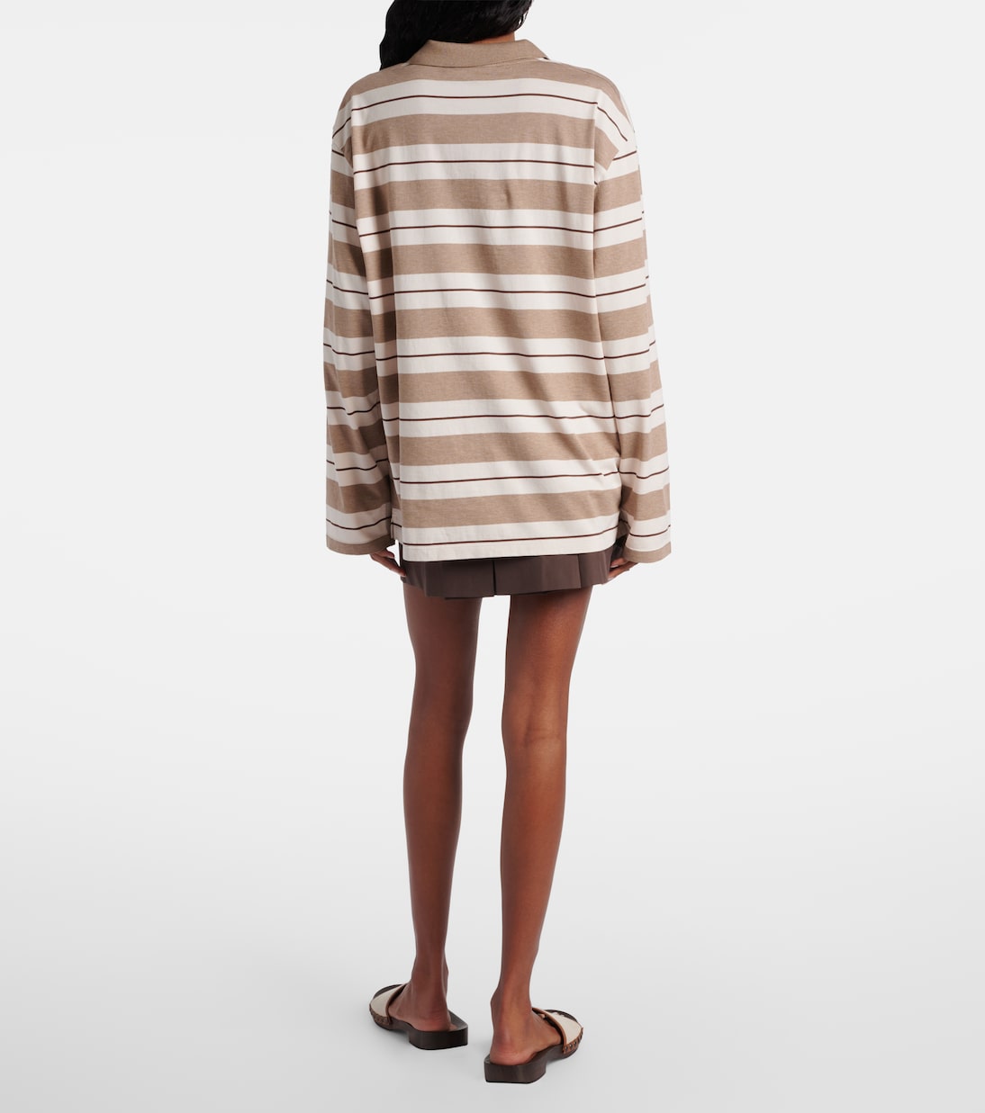 Polo de jersey de algodón a rayas | Miu Miu