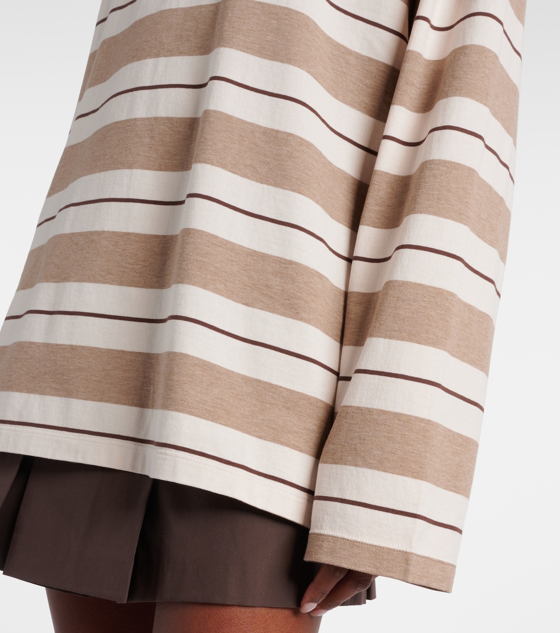 Polo de jersey de algodón a rayas | Miu Miu