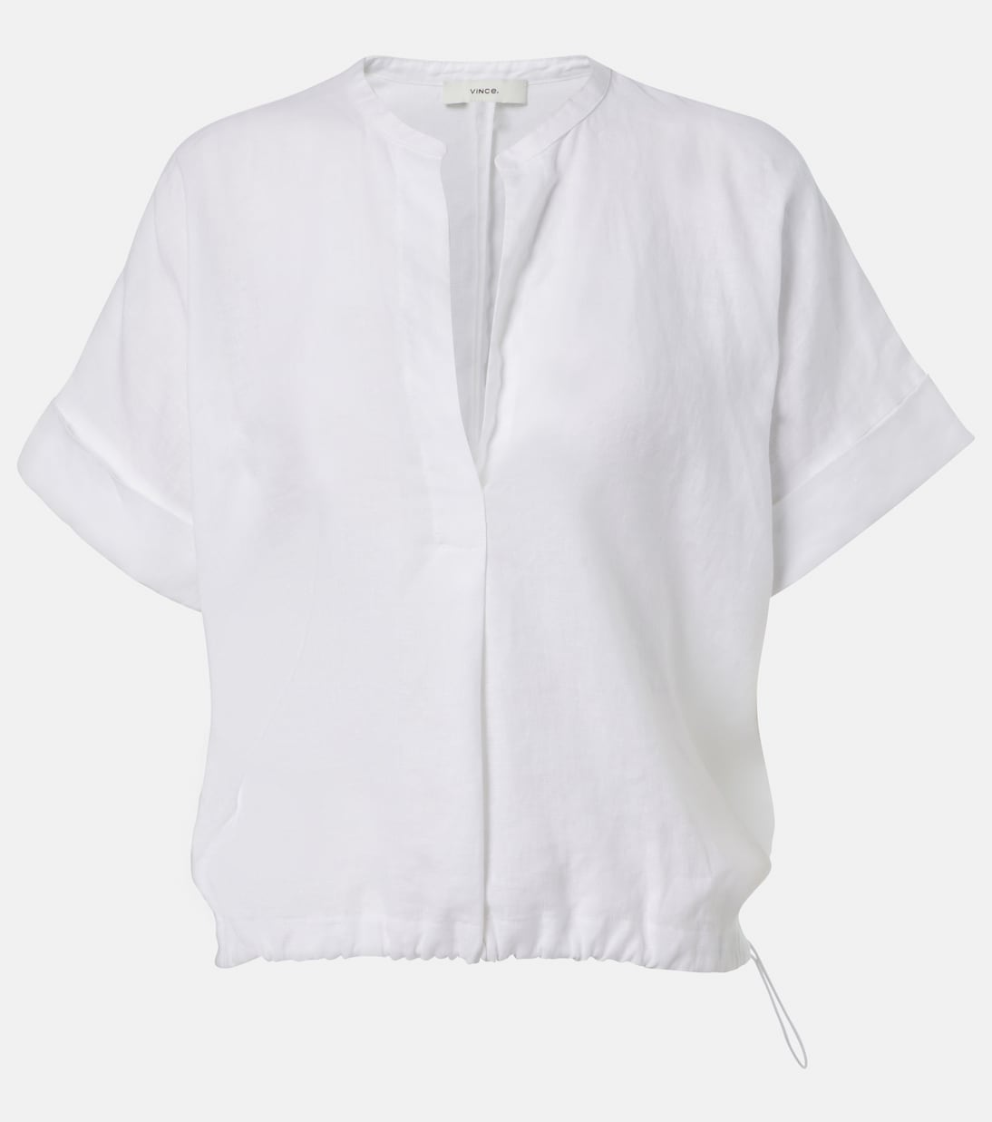 Gathered linen blouse | Vince