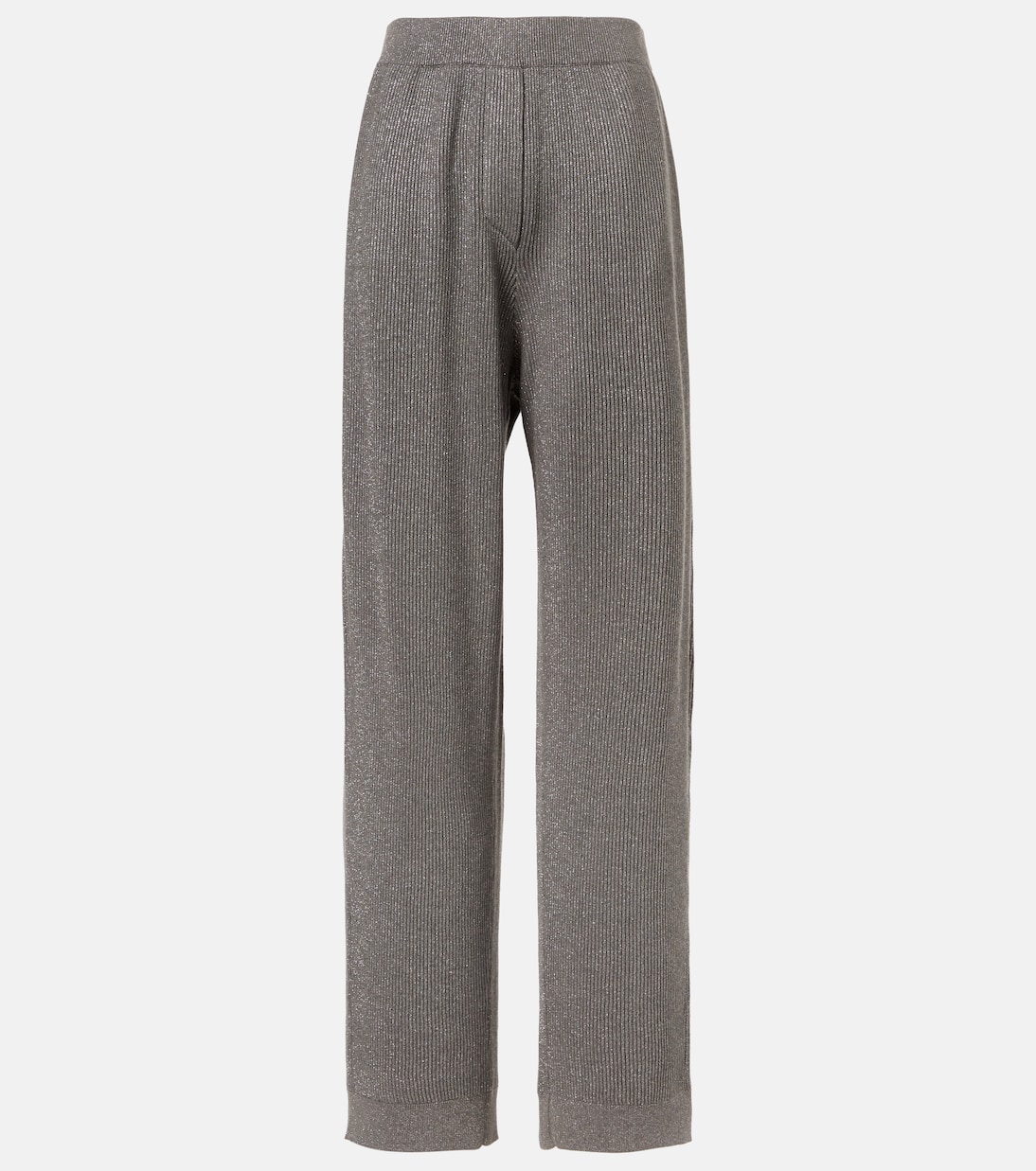 Pantaloni a gamba larga in lamé | Brunello Cucinelli