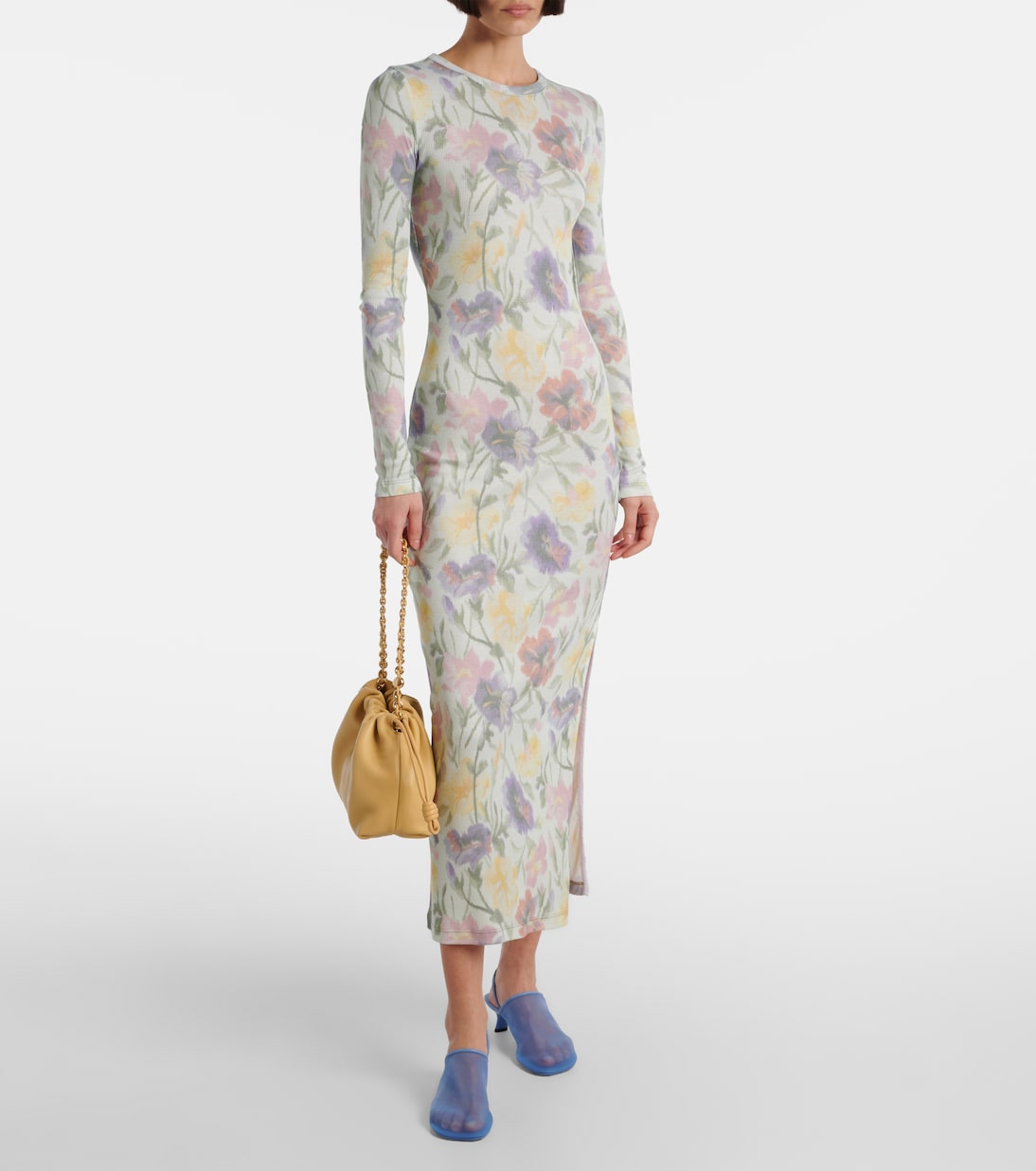 Scarpette a Tacco LOEWE con Tomaia in Mesh Trasparente e Allacciatura alla Caviglia - Modello Petal 45 per Giovani Stilose
