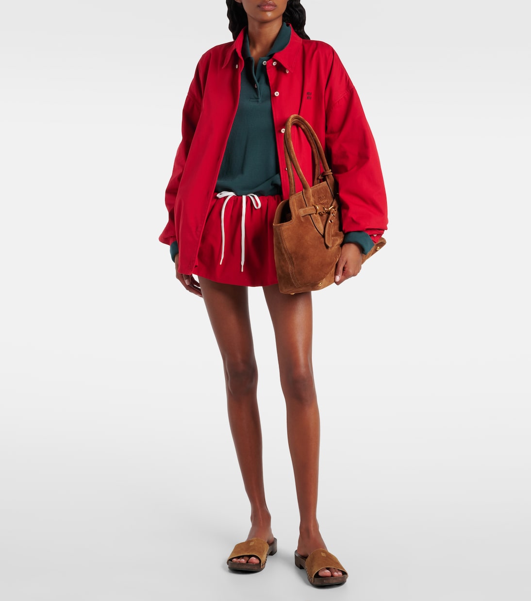 Borsa a spalla Aventure in suede | Miu Miu