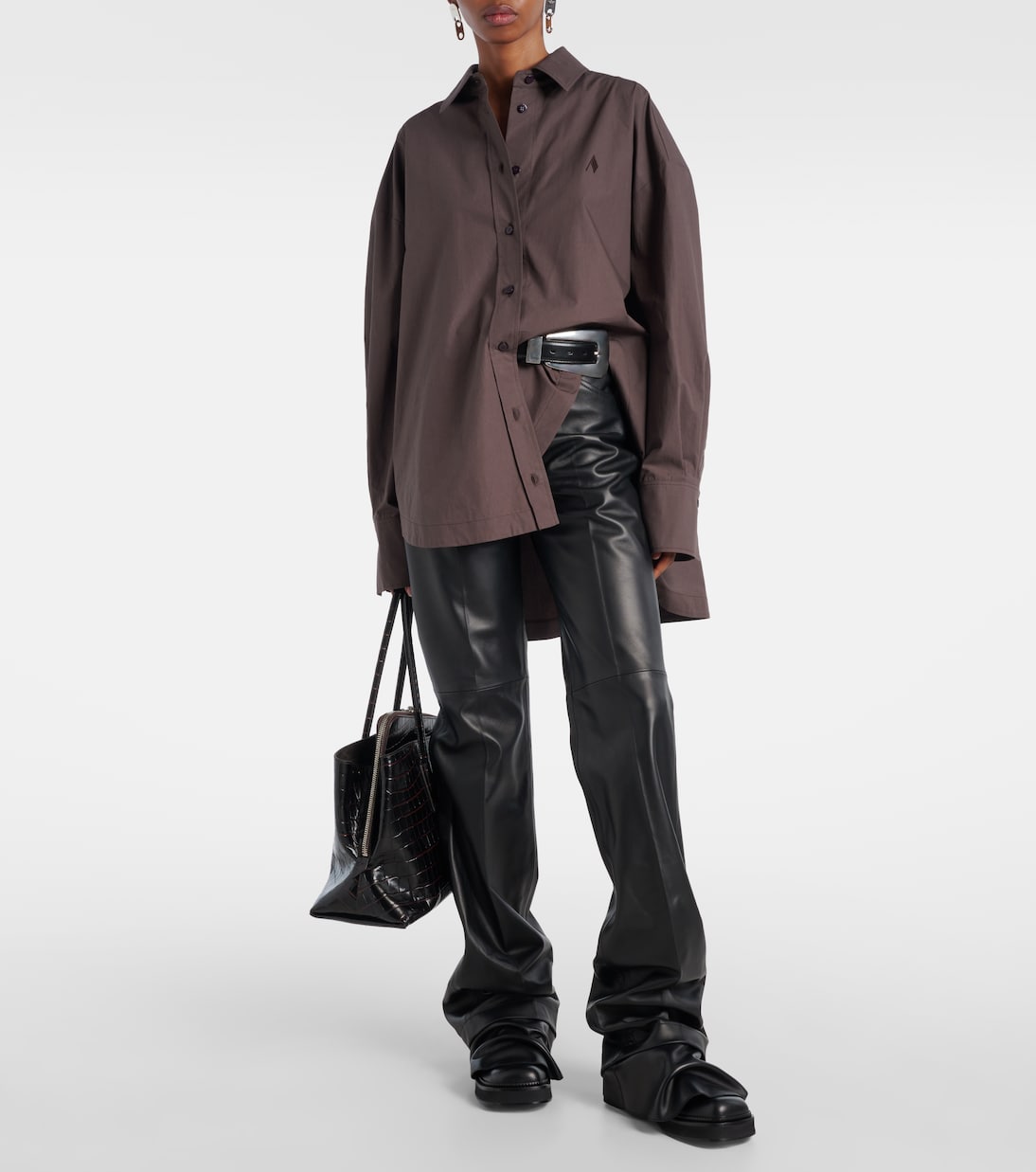 Diana oversized cotton poplin shirt | The Attico