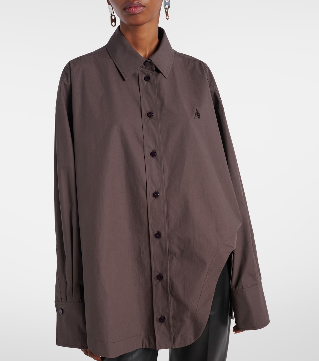 Diana oversized cotton poplin shirt | The Attico