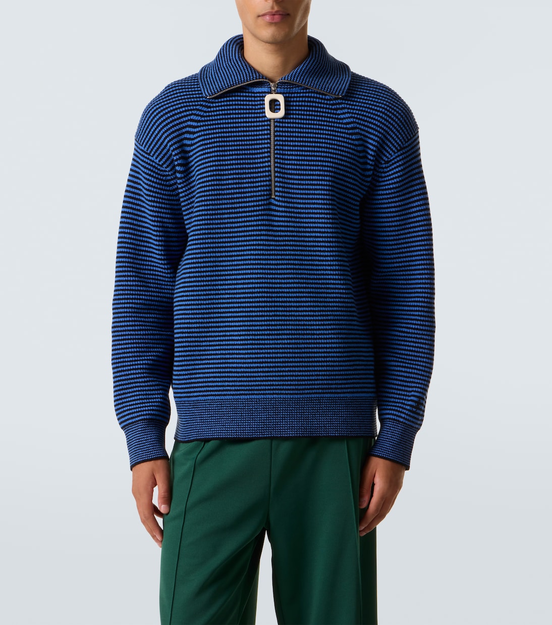 Jersey a rayas con cremallera parcial | JW Anderson