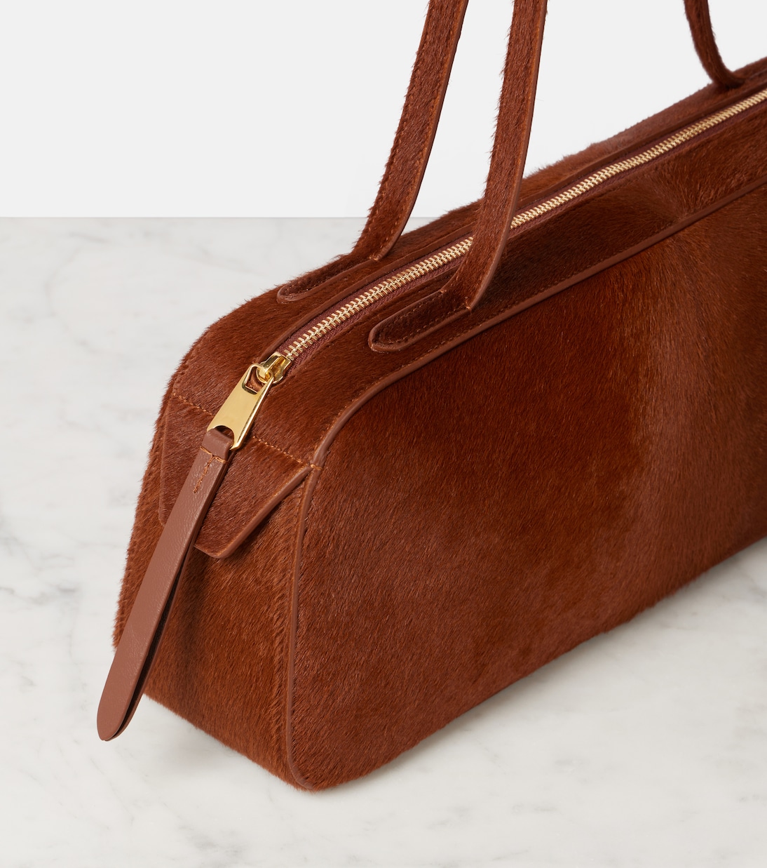 Simona Small calf hair shoulder bag | Khaite