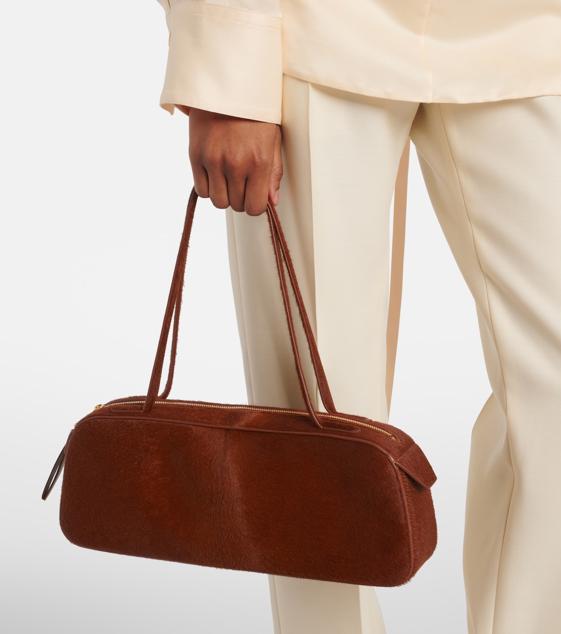 Simona Small calf hair shoulder bag | Khaite