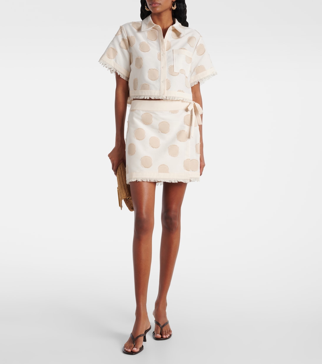 Bethany polka-dot wrap skirt | Simkhai