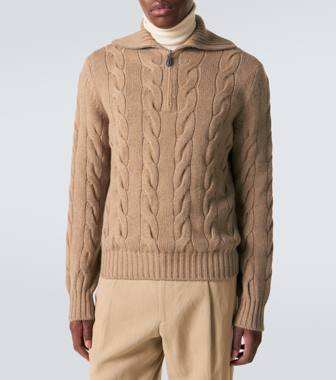 Napier cable-knit cashmere sweater | Loro Piana