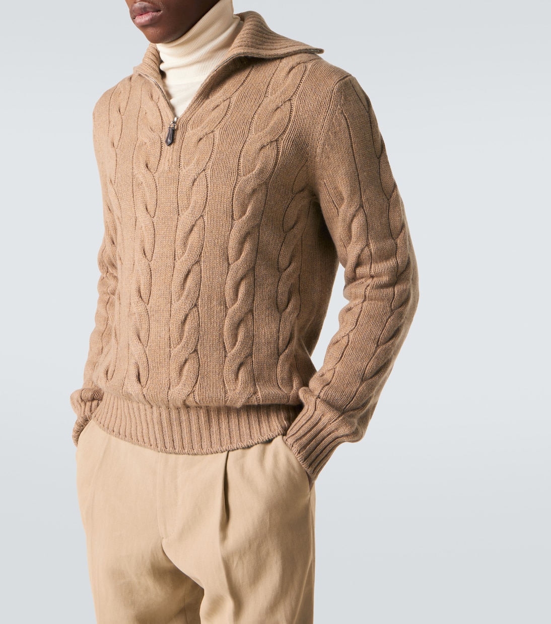 Napier cable-knit cashmere sweater | Loro Piana