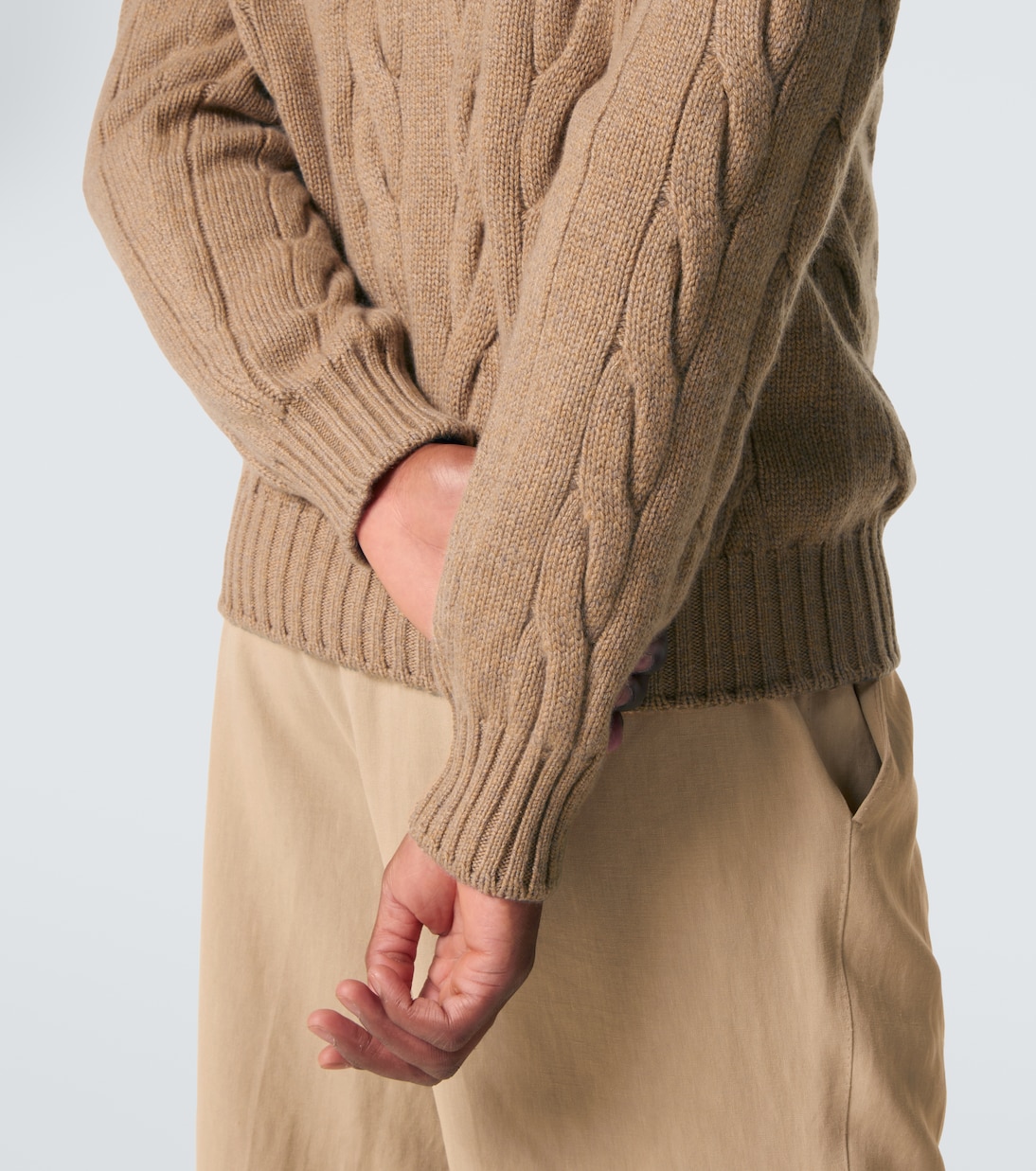 Napier cable-knit cashmere sweater | Loro Piana