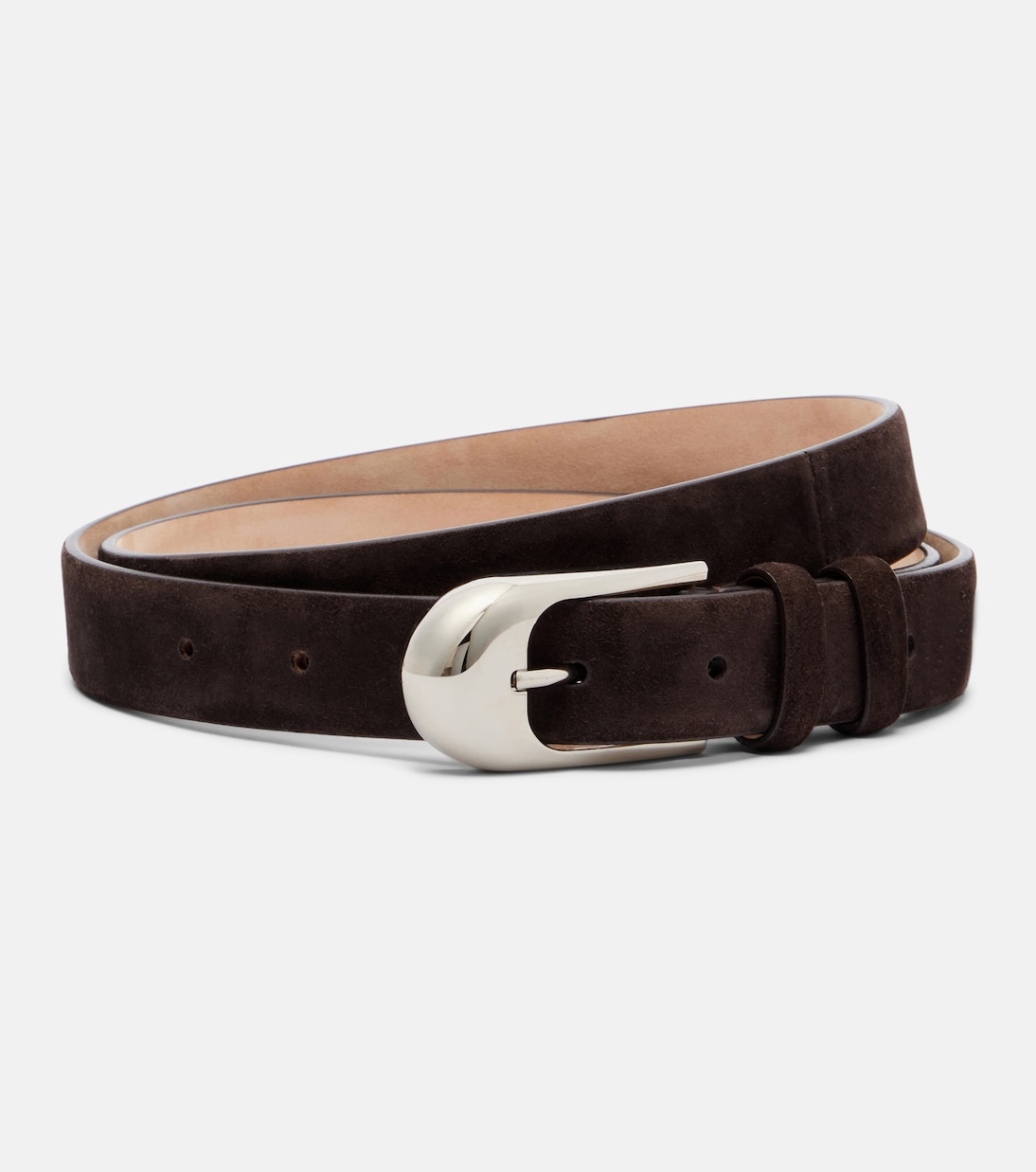 Ceinture Dome 2,5 cm en daim | Khaite