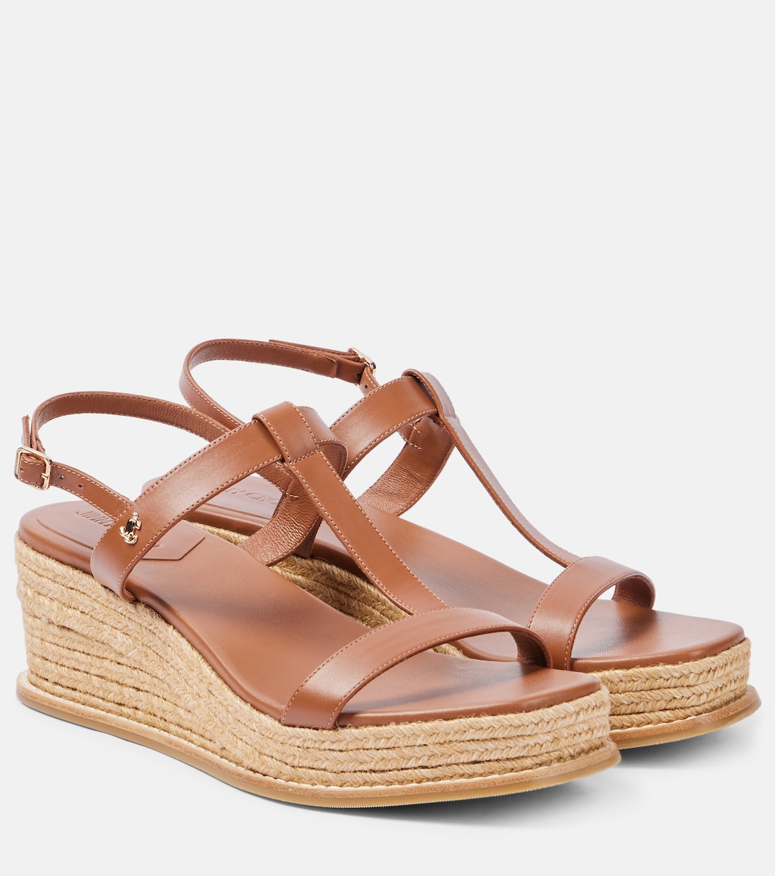 Theia 60 leather espadrilles wedges | Jimmy Choo