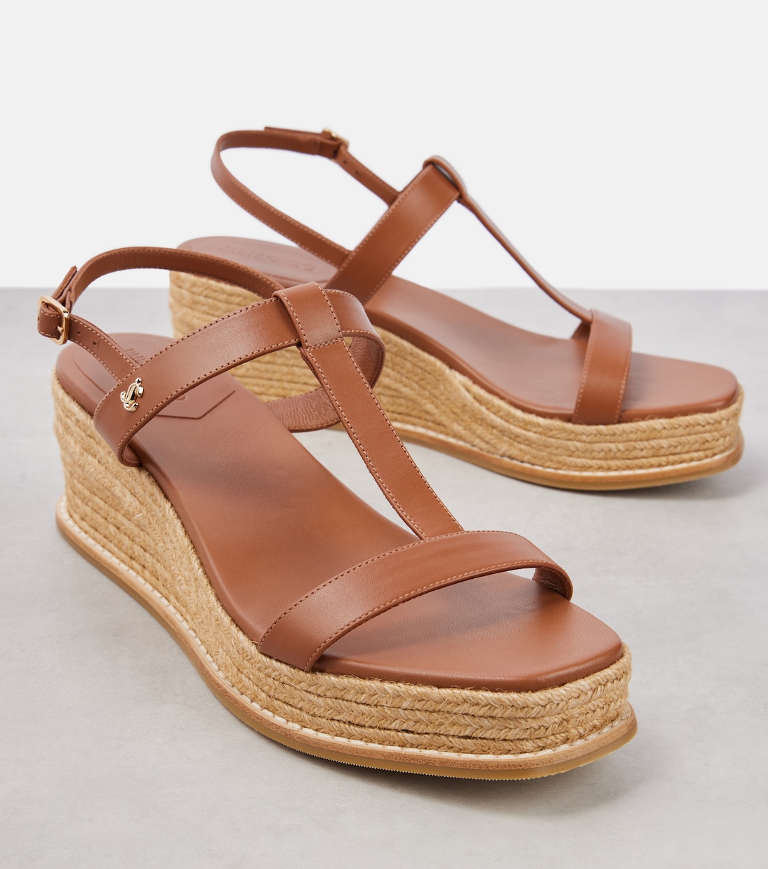 Theia 60 leather espadrilles wedges | Jimmy Choo