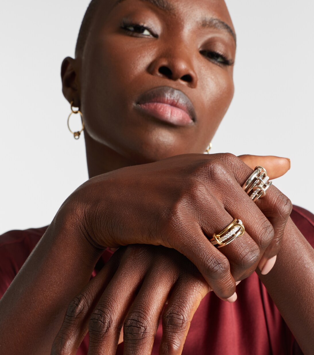 Nimbus sterling silver ring with diamonds | Spinelli Kilcollin