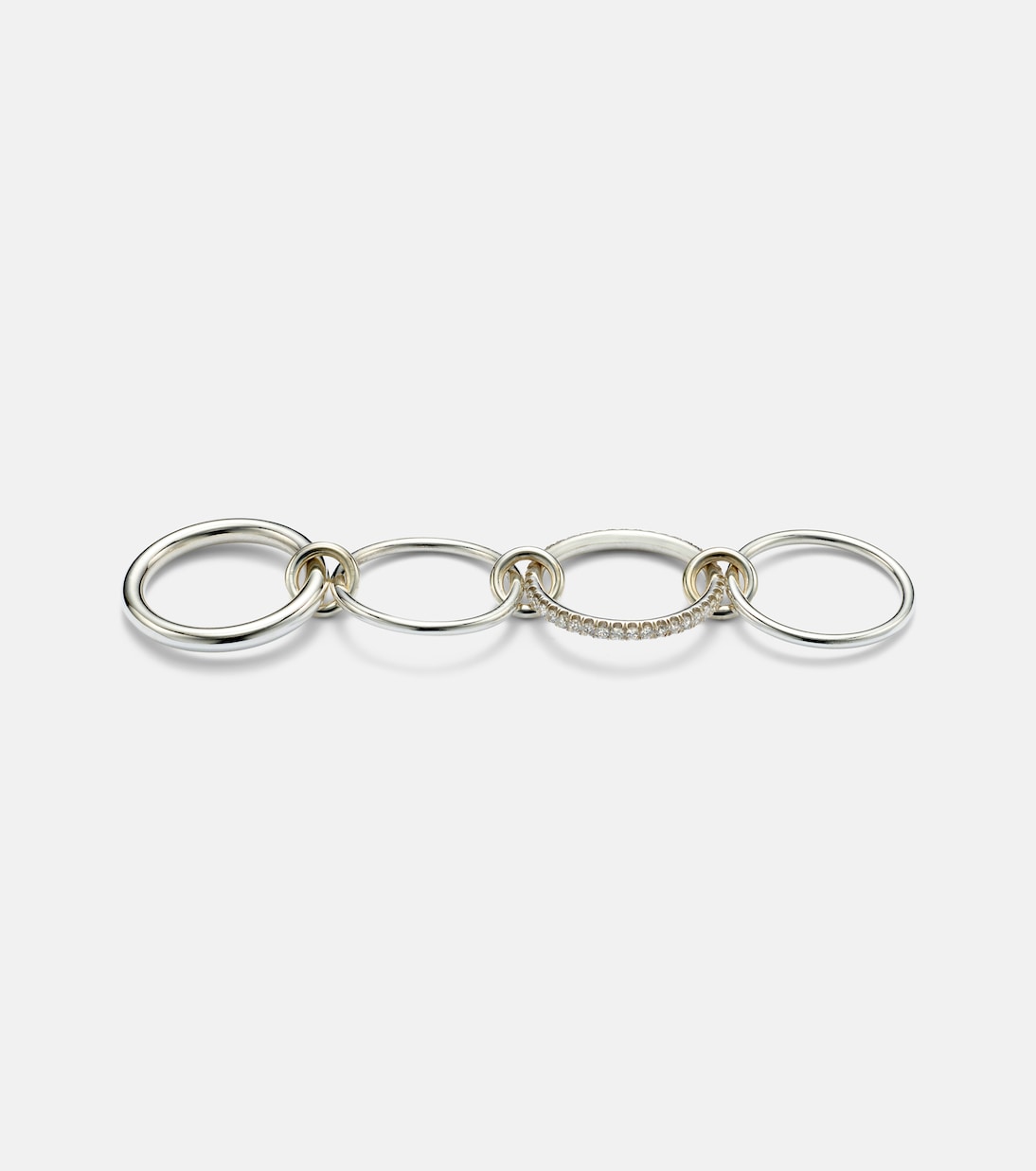 Nimbus sterling silver ring with diamonds | Spinelli Kilcollin