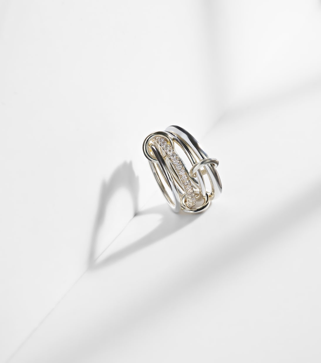 Nimbus sterling silver ring with diamonds | Spinelli Kilcollin