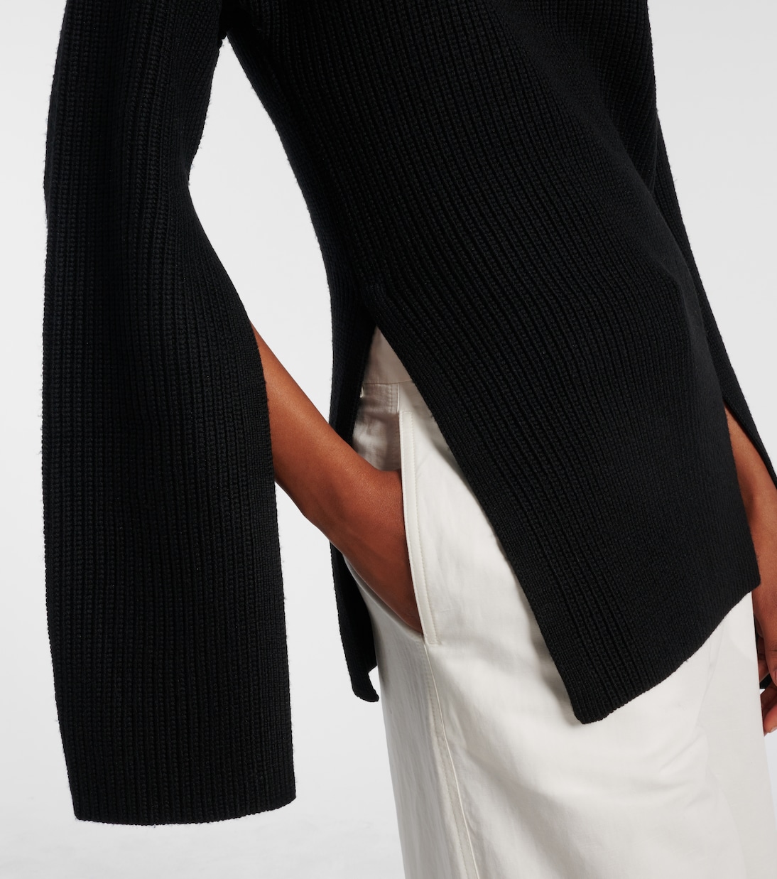Dolcevita in maglia di lana a coste | Toteme