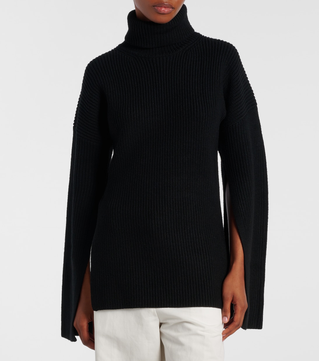 Dolcevita in maglia di lana a coste | Toteme