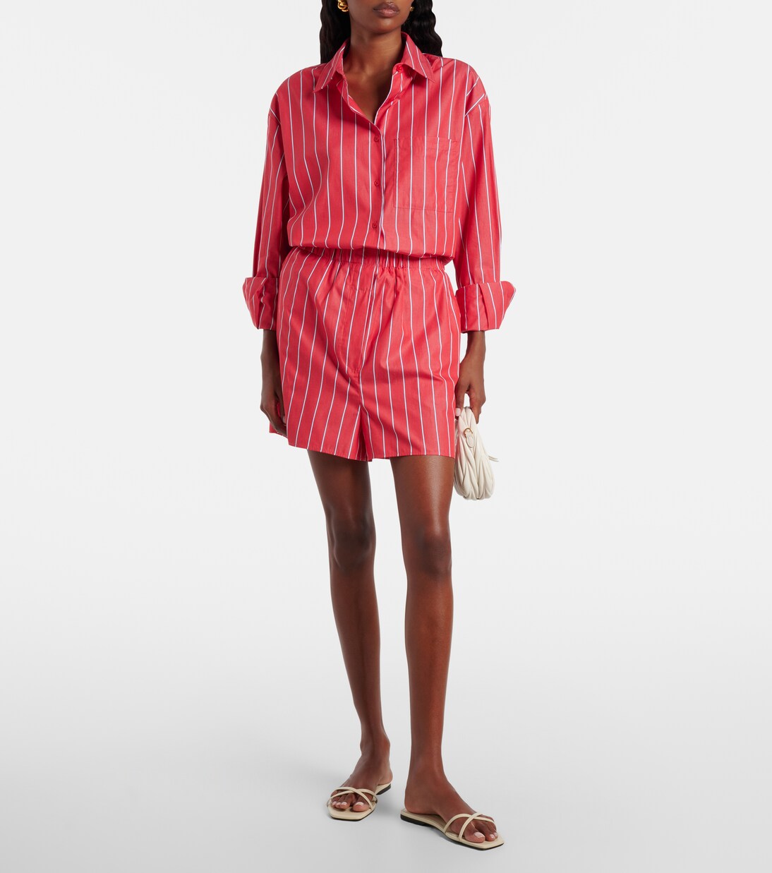 Lui striped cotton poplin shirt | The Frankie Shop