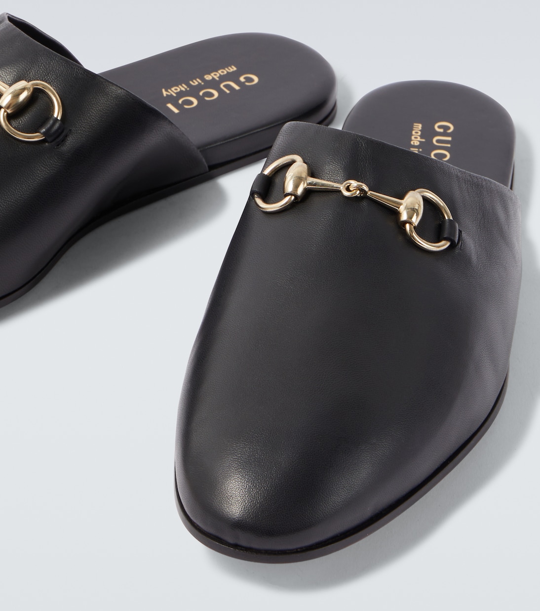 Horsebit leather mules | Gucci